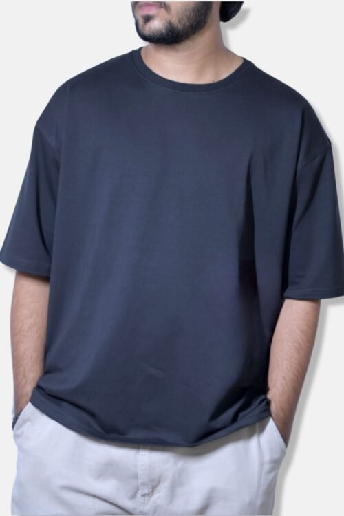 Black Plain Unisex Oversize T-shirt