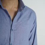 Blue khadi cotton shirt - Image 3